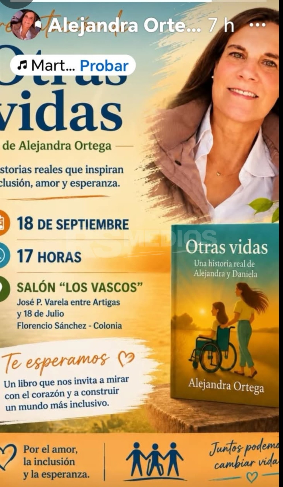 La Escritora Alejandra Ortega presentará su libro Otras Vidas.
