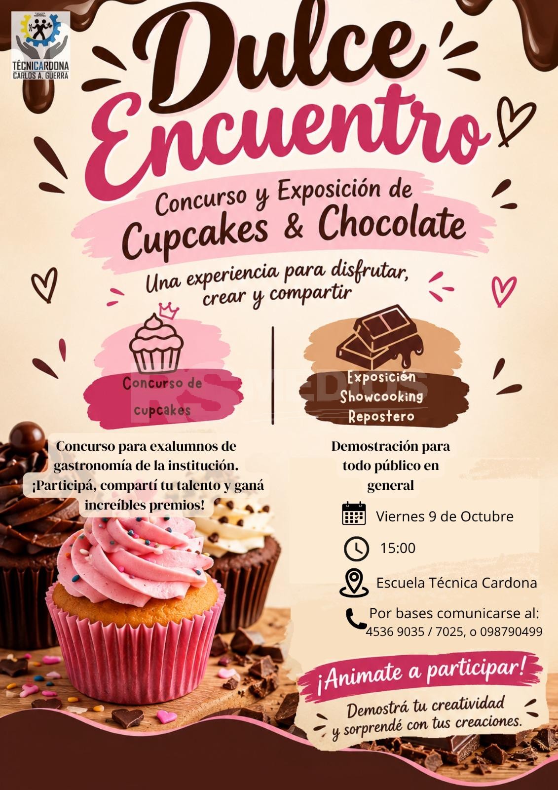 Concurso de cupcakes y Chocolates en Escuela Técnica