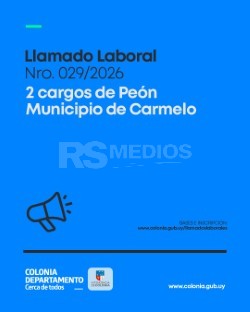 Llamado a interesados en cargos de peón para Municipio de Carmelo — imagen 2