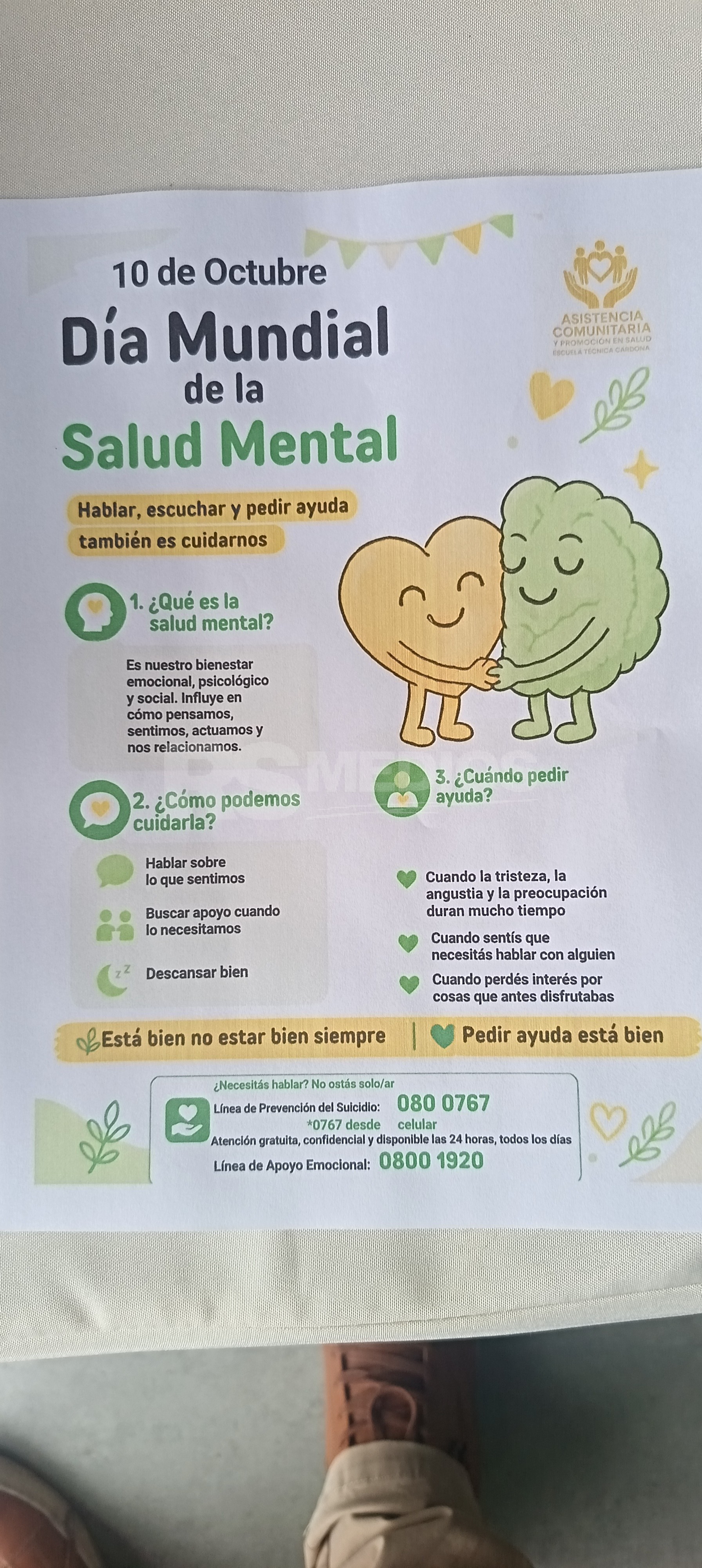 Día Mundial de la Salud Mental: la línea 0800 1920