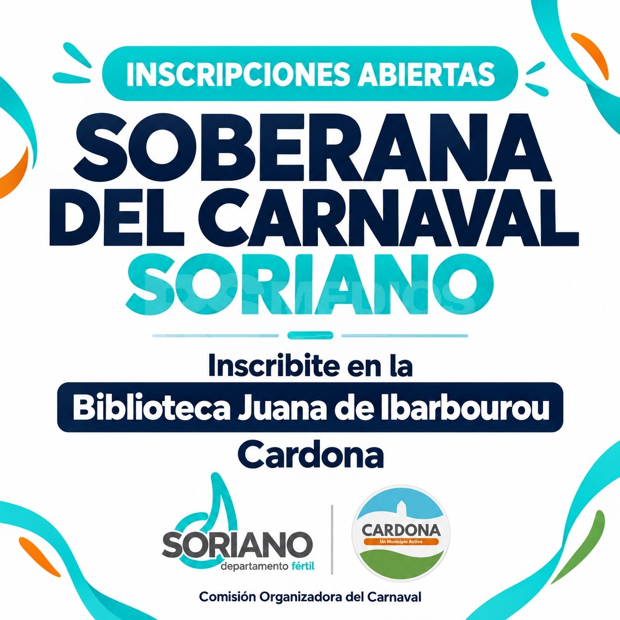 Cardona abre inscripciones para elegir a la soberana del Carnaval de Soriano