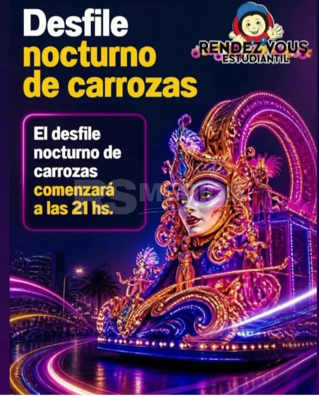 Se posterga una hora el inicio del Desfile Nocturno del Rendez Vous estudiantil