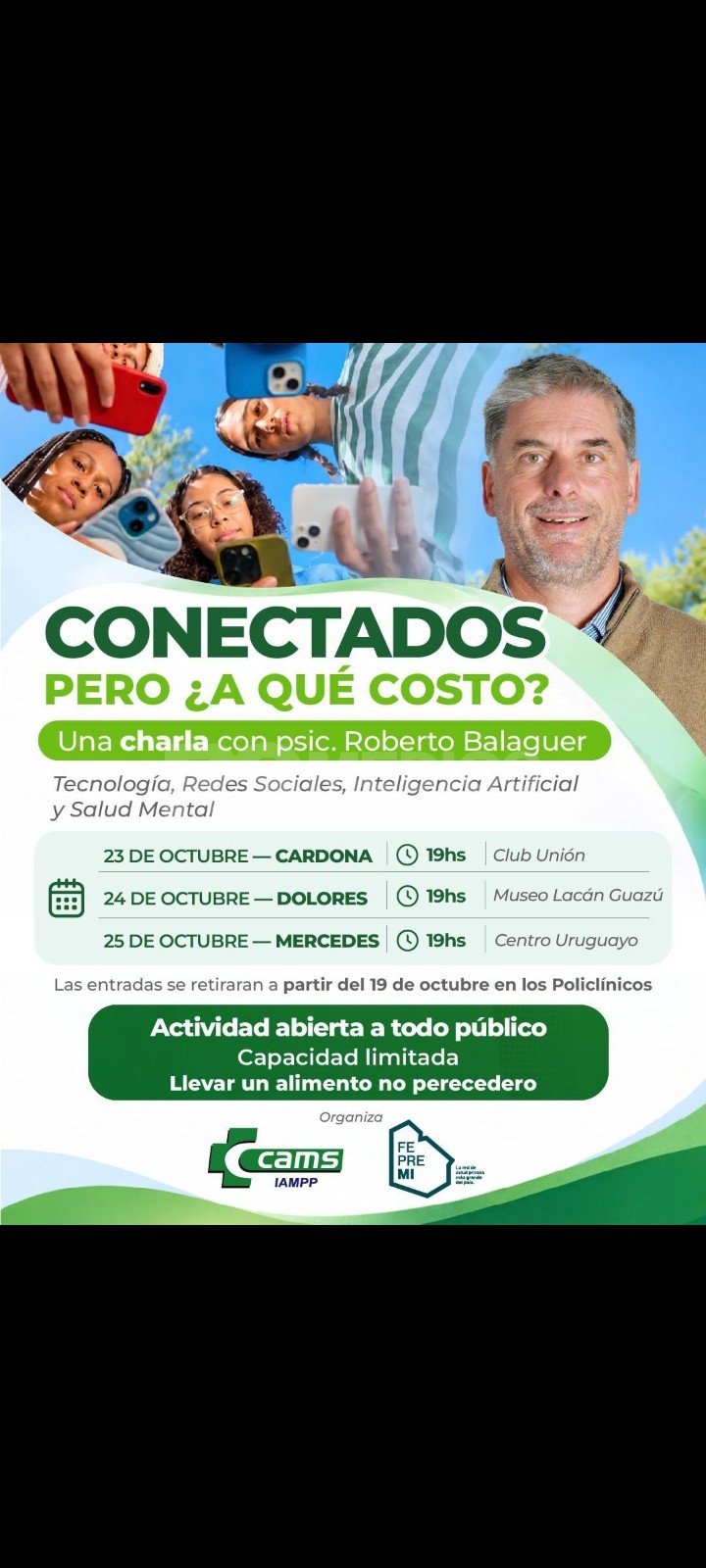 Charla sobre el costo de estar conectado se dicta en Club Unión