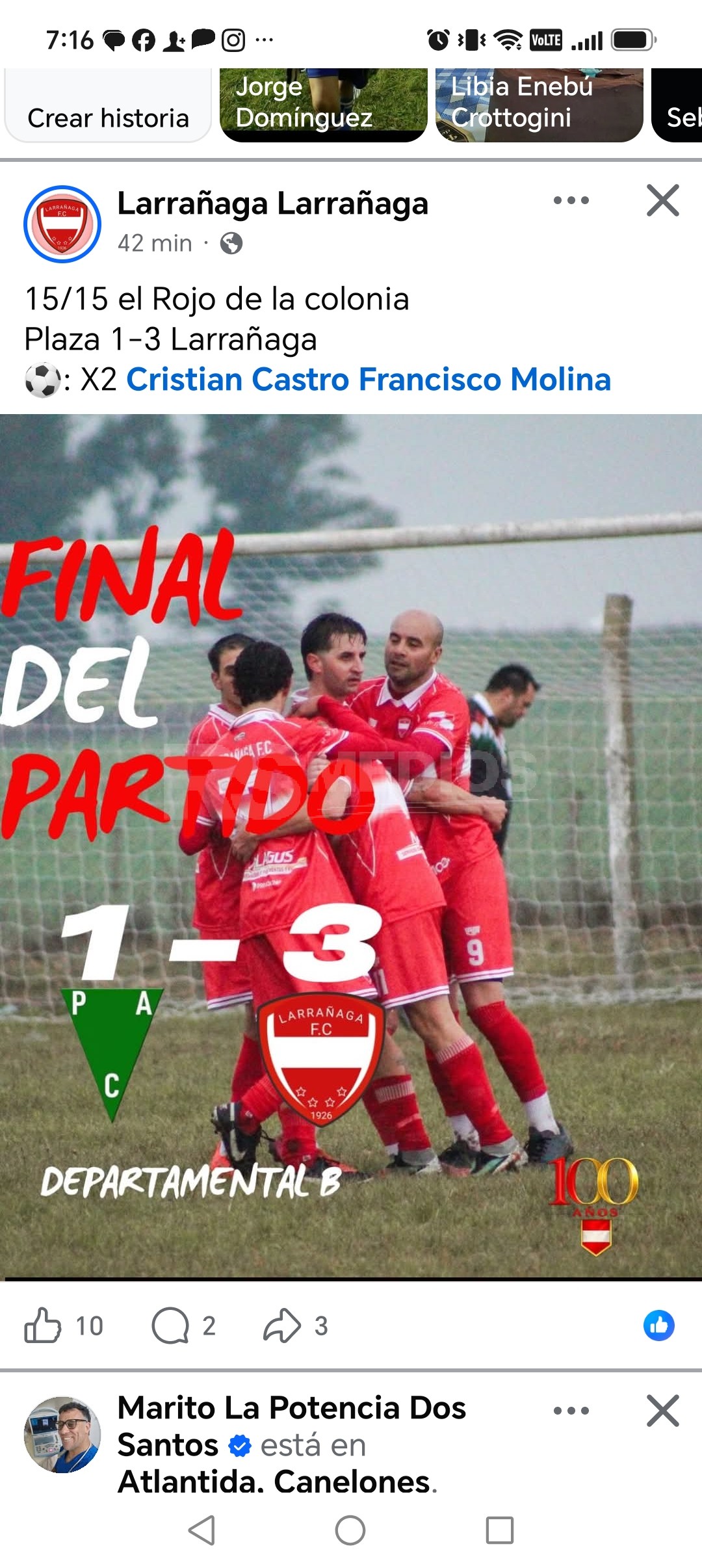 Larrañaga lidera con puntaje ideal en el torneo departamental de primera división, Categoría B. — imagen 6