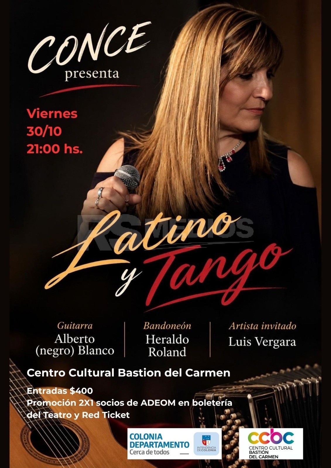 Conce presenta "Latino y Tango" en el Bastión del Carmen