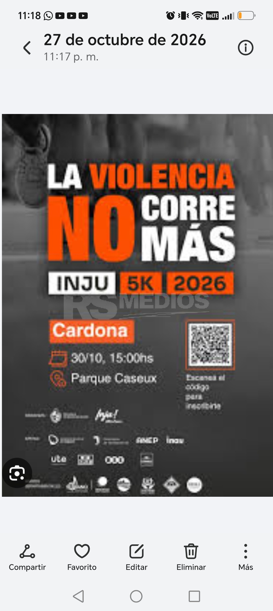Cardona recibe la INJU 5K con la consigna «La violencia no corre más» — imagen 2
