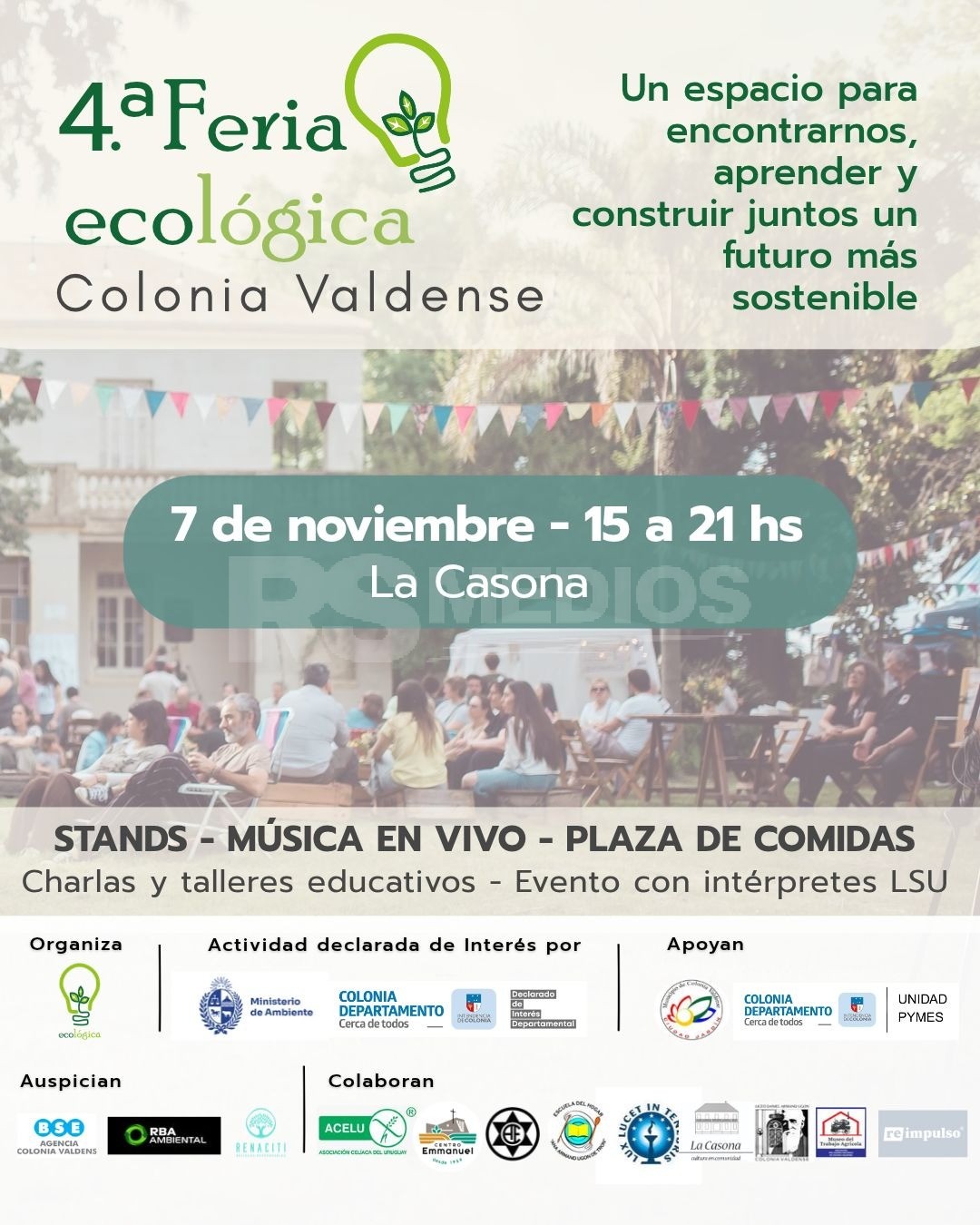 Colonia Valdense será sede de la cuarta Feria Ecológica el 7 de noviembre