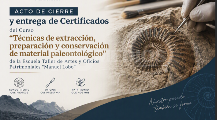 Colonia entrega certificados del curso de conservación paleontológica en San Carlos
