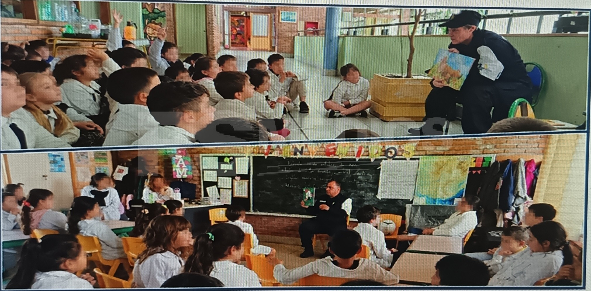 Policía Comunitaria llevó la "Biblioteca Solidaria" a la Escuela N.º 65