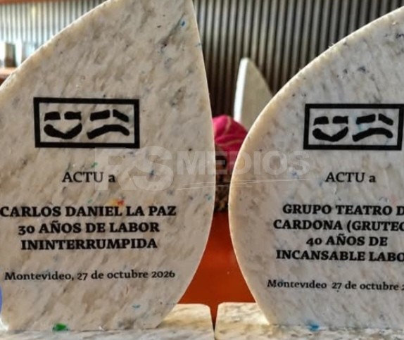 GRUTECA y Daniel Lapaz fueron homenajeados en el lanzamiento de los Premios Florencio 2026